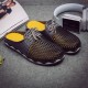 Plus Size Outdoor Men's Hollow Slippers Breathable Sandals Summer Casual Lazy Beach Shoes