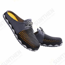 Plus Size Outdoor Men's Hollow Slippers Breathable Sandals Summer Casual Lazy Beach Shoes Plus Size Outdoor Men's Hollow Slippers Breathable Sandals Summer Casual Lazy Beach Shoes