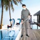 Removable 5 Section Swimming Pool Net Aluminum Telescopic Cleaning Pole Pool Leaf Skimmer Cleaning Tool