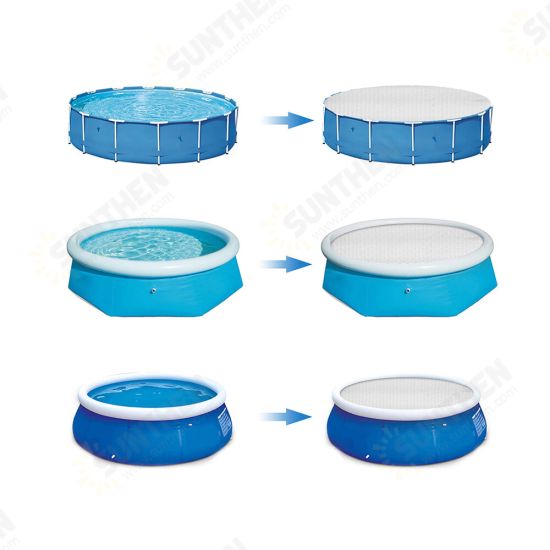 Round PVC Solar Pool Cover Waterproof Sun Protection Swimming Pool Insulation Cover Sheet