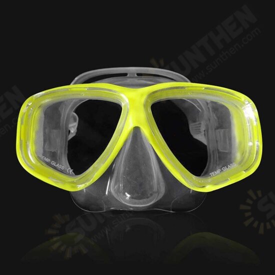 Professional Diving Mask Gear Silicone Swim Glasses Diving Mask Equipment Snorkel Adults Anti-Fog UV Waterproof Pool Men Women Goggles