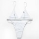 Sexy Original Solid Color Nylon Swimsuit Split Bikini Sets