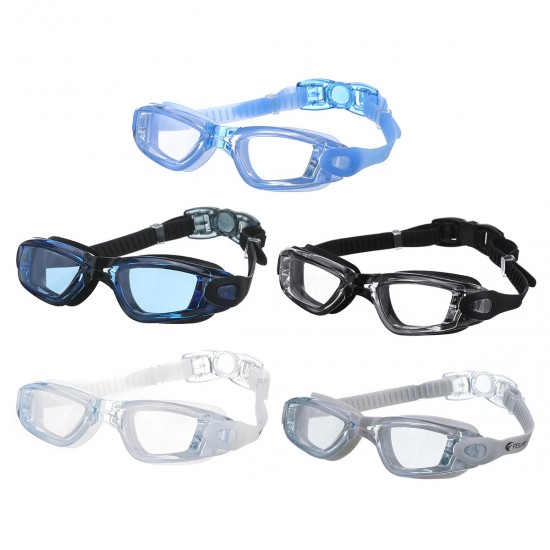 Swimming Goggles Anti-fog Anti-UV Fog Protection No Leaking Clear Wide Vision Eye Pool Swim Glassess with Earplugs Nasal Bracket Goggles Case for Women Men Adult Youth