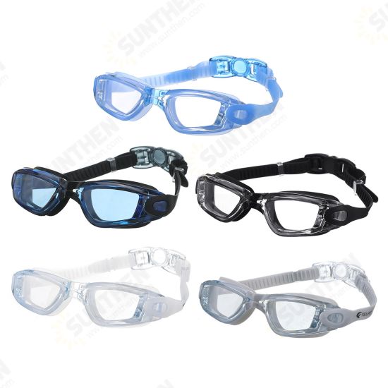 Swimming Goggles Anti-fog Anti-UV Fog Protection No Leaking Clear Wide Vision Eye Pool Swim Glassess with Earplugs Nasal Bracket Goggles Case for Women Men Adult Youth