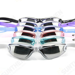 Swimming Goggles with Earplug Waterproof Anti Fog Mirrored Large Frame HD Goggles for Men Women Swimming Goggles with Earplug Waterproof Anti Fog Mirrored Large Frame HD Goggles for Men Women