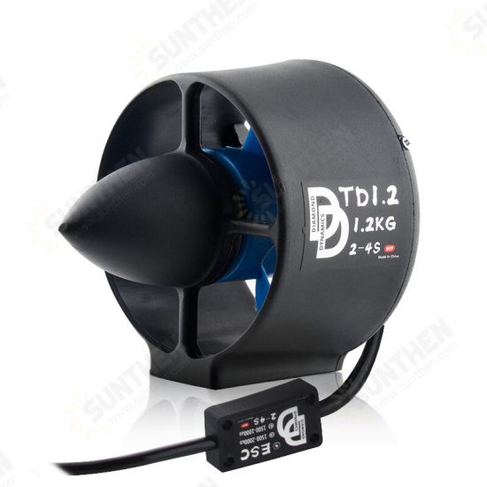 TD1.2 14.8V Thrust Booster with Waterproof ESC Underwater Thruster Boat Propeller Brushless Motor for RC Rubber Boat