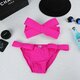 Women Sexy Swim Solid Swimwear Bikini Big Bow Tie Beach Nylon Halter Swimsuit Bathing Suits