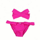 Women Sexy Swim Solid Swimwear Bikini Big Bow Tie Beach Nylon Halter Swimsuit Bathing Suits