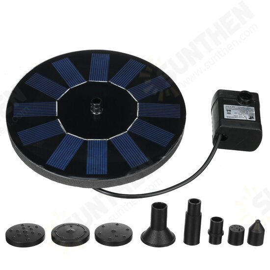 13cm 1.2W Solar Powered Floating Pump Water Fountain Home Garden Birdbath Pool