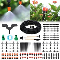 15M Micro Drip Irrigation Kit Drip UV-resistant Automatic Irrigation System for Greenhouse Garden Patio 15M Micro Drip Irrigation Kit Drip UV-resistant Automatic Irrigation System for Greenhouse Garden Patio