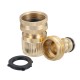 3 Sets Brass Pipe Hex Nipple Fitting Quick Coupler Adapter 3/4inchGHT Brass Male to Female Thread Brass Pipe Connectors