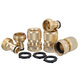 3 Sets Brass Pipe Hex Nipple Fitting Quick Coupler Adapter 3/4inchGHT Brass Male to Female Thread Brass Pipe Connectors