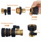 3/4' Garden Hose Quick Connect Water Hose Fit Brass Female Male Connector Set