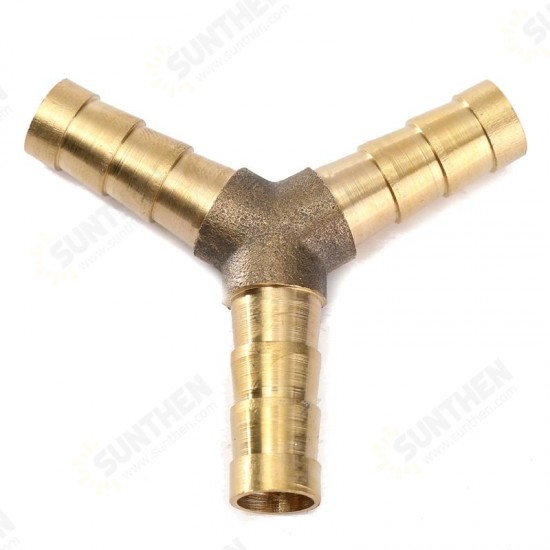 6/8/10MM Brass Connector Gardening Hose inchYinch Plumbing Fittings Gas Hose Tee