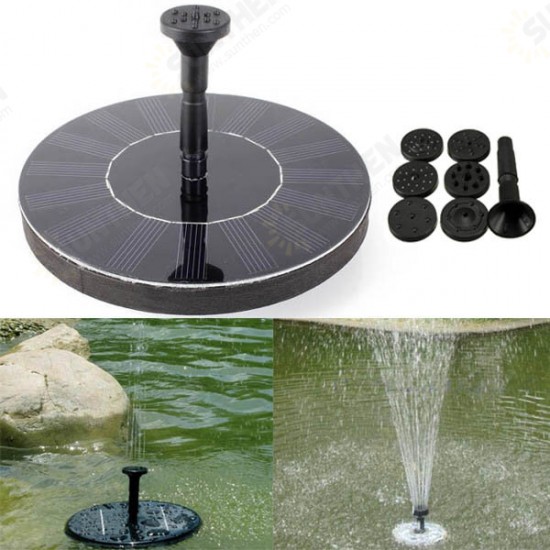 7V Solar Power Floating Brushless Water Pump Garden Landscape Submersible Fountain