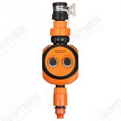 Automatic Double Drip Irrigation Dual Controller Kit Garden Self Watering Timer Automatic Double Drip Irrigation Dual Controller Kit Garden Self Watering Timer