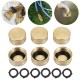 Garden Hose Female End Cap (4 Brass End Caps) | Helps Fix Leaky Spigot