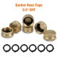 Garden Hose Female End Cap (4 Brass End Caps) | Helps Fix Leaky Spigot