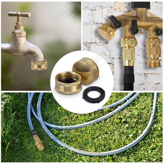 Garden Hose Female End Cap (4 Brass End Caps) | Helps Fix Leaky Spigot