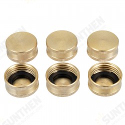 Garden Hose Female End Cap (4 Brass End Caps) | Helps Fix Leaky Spigot