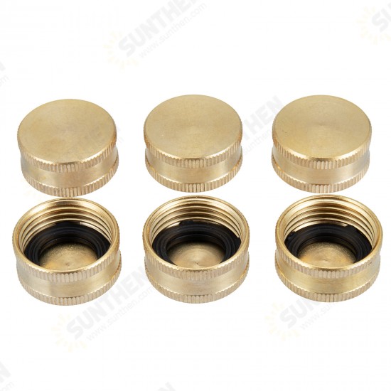 Garden Hose Female End Cap (4 Brass End Caps) | Helps Fix Leaky Spigot