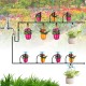 Drip Irrigation Kit 59FT/18m Garden Watering System Greenhouse Patio Automatic Irrigation Kits with Double-way Brass Threaded Connector & 4 Kinds of Sprayers Easy Install Control