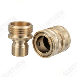 Garden Hose 3/4in GHT Solid Brass Quick Connect Kit Watering Outdoor Home Garden Hose 3/4in GHT Solid Brass Quick Connect Kit Watering Outdoor Home