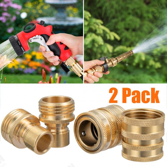 Garden Hose 3/4in GHT Solid Brass Quick Connect Kit Watering Outdoor Home