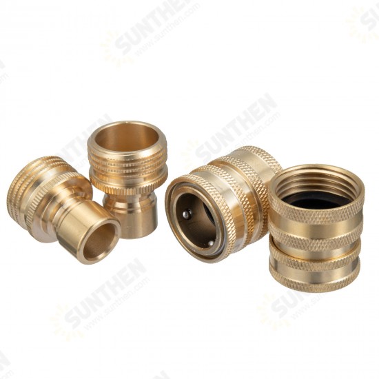 Garden Hose 3/4in GHT Solid Brass Quick Connect Kit Watering Outdoor Home