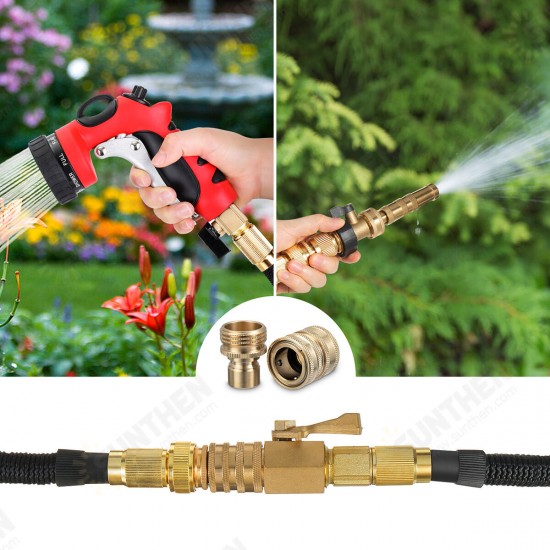 Garden Hose 3/4in GHT Solid Brass Quick Connect Kit Watering Outdoor Home