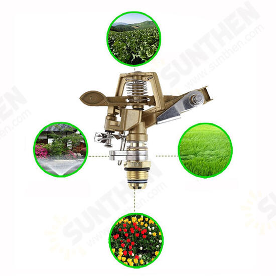 Garden Irrigation Sprinkler 360 Degree Automatic Rotating Nozzle Adjustable Rocker Water Drippers