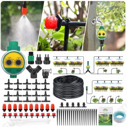 Drip Irrigation Kit with Water Timer Water Pipe and Full Language Manual and Other Accessories Drip Irrigation Kit with Water Timer Water Pipe and Full Language Manual and Other Accessories