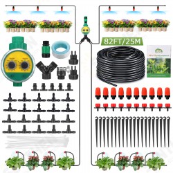 Drip Irrigation Kit with Water Timer Water Pipe and Full Language Manual and Other Accessories Drip Irrigation Kit with Water Timer Water Pipe and Full Language Manual and Other Accessories