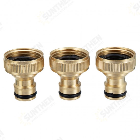 Brass Inner Teeth Quick Connector Set 3/4inch GHT Brass Garden Hose Quick Connector With Washers