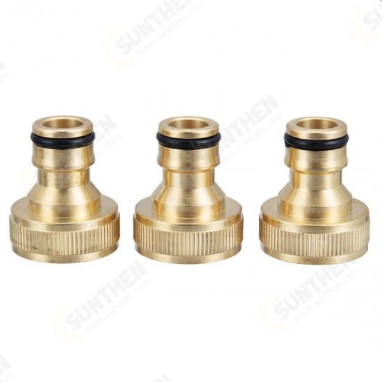 Brass Inner Teeth Quick Connector Set 3/4inch GHT Brass Garden Hose Quick Connector With Washers