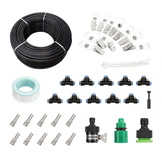 10M 48PCS Automatic Sprinkler DIY Garden Watering Micro Drip Irrigation System Hose Kits