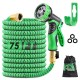 75FT/100FT US Standard Expandable Flexible Green Garden Water Hose Plastic Hose Garden Watering Sets