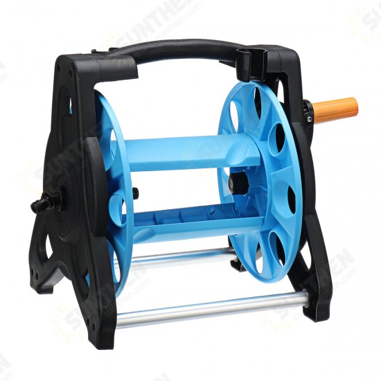 Portable Garden Hose Reel Truck Durable Water Pipe Storage Cart Household Gardening Hose Reel Rack Trolley with Crank Handle