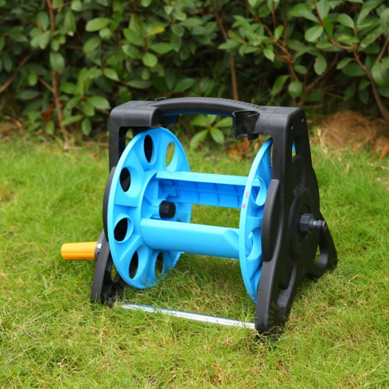 Portable Garden Hose Reel Truck Durable Water Pipe Storage Cart Household Gardening Hose Reel Rack Trolley with Crank Handle