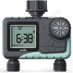 Sprinkler Timer Automatic Irrigation System Outdoor Water Timer 2 zones Hose Faucet Sprinkler Timer Automatic Irrigation System Outdoor Water Timer 2 zones Hose Faucet