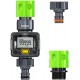 Water Flow Meter Digital Water Meter for Outdoor Garden Hose RV GPM Measure Gallon Liter Consumption and Water Flow Rate with Quick Connectors