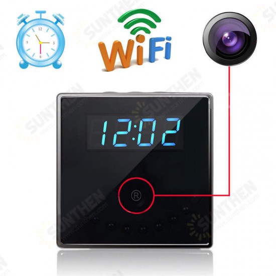 HD 1080P WiFi Wireless Camera Clock Home Security Camera Night Vision