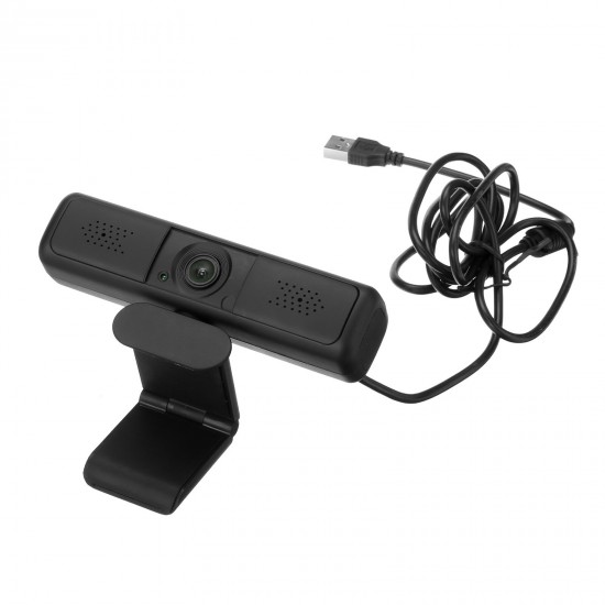 2K HD 1440P Webcam Auto-Focus Light Correction Built-in Stereo Microphone Wired USB Computer Cam Camera with Tripod Len Cap