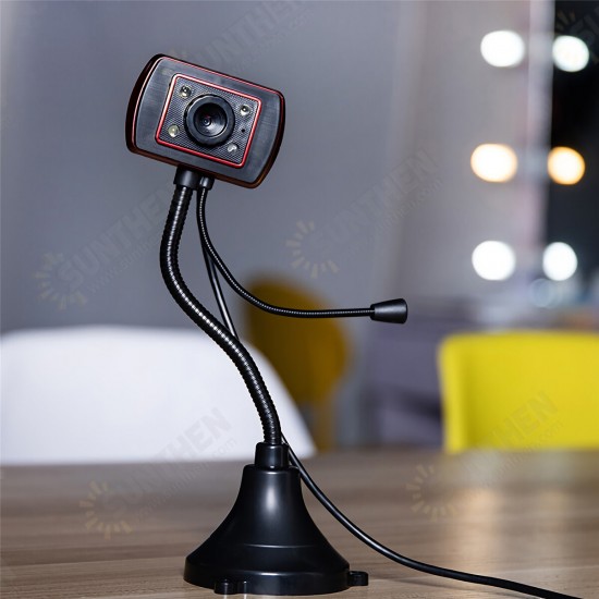 S620 480P HD Webcam CMOS USB 2.0 Wired Computer Web Camera Built-in Microphone Camera for Desktop Computer Notebook PC