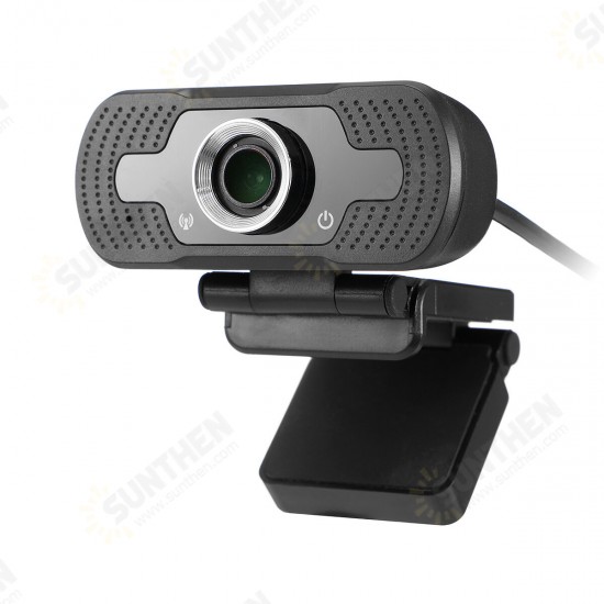 1080P HD Webcam Auto-Focus 30FPS USB Wired Foldable Computer Camera with Built-in Microphone