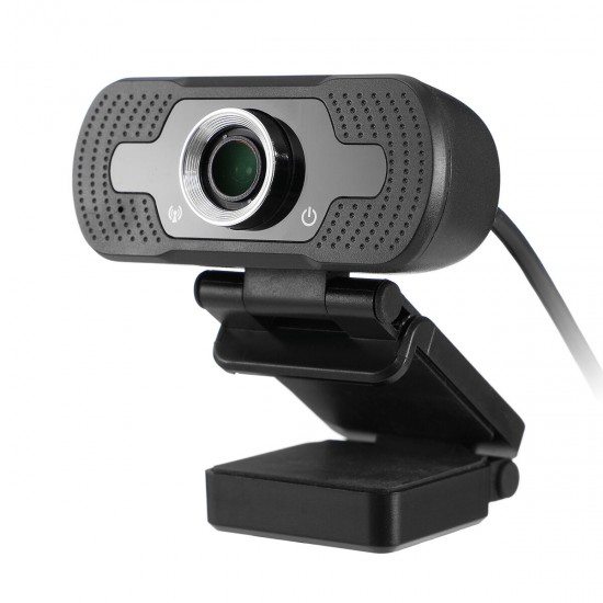 1080P HD Webcam Auto-Focus 30FPS USB Wired Foldable Computer Camera with Built-in Microphone