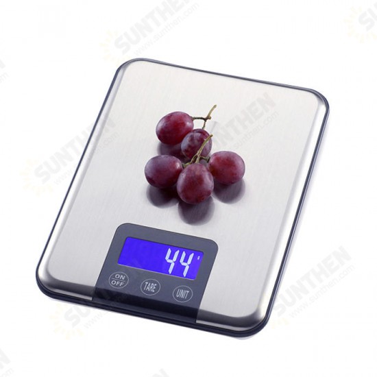 15KG 1g Slim Stainless Steel LCD Digital Weight Balance Scale Kitchen Food Diet G/KG/ML