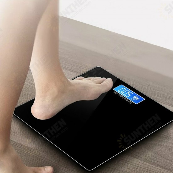 180KG LCD Digital Body Fat Weight Scale Tempered Glass Fitness Health Balance