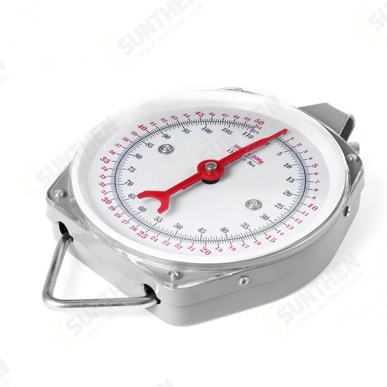 50kg Mechanical Hanging Clock Face Weight Scale