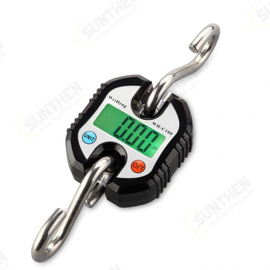 150kg x 50g mini Heavy Duty Electronic Digital Hook Scale Hanging Crane Scale LCD Balance Weight